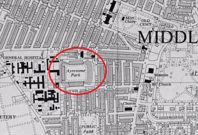 Middlesbrough - Ayresome Park : Image credit ayresomepark.co.uk